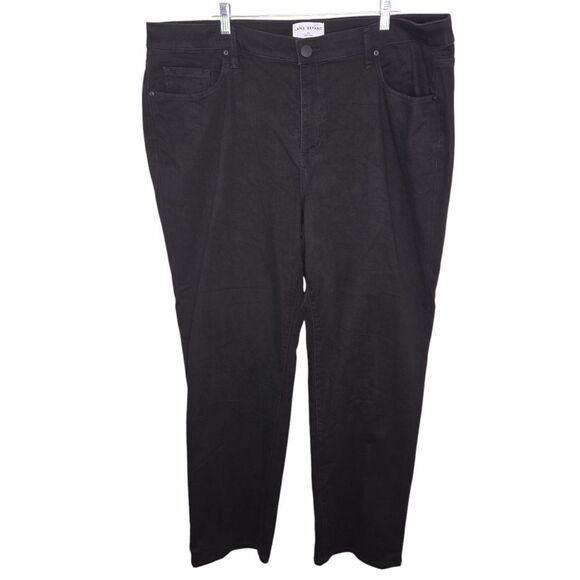 Lane Bryant Black Signature Fit Mid-rise Straight Denim Jeans 24L 24 Long - Picture 1 of 5
